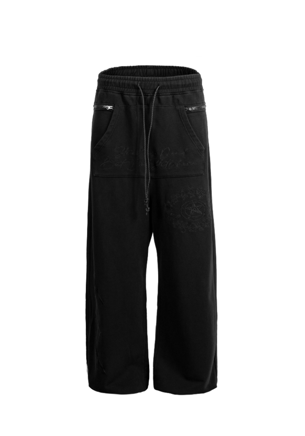 FVVO丨"Street Is Dead" Monochrome Tracksuit-Black PANTS - PSYLOS 1, FVVO丨"Street Is Dead" Monochrome Tracksuit-Black PANTS, Pants, FVVO&ROCKSTA•JAPAN, PSYLOS 1